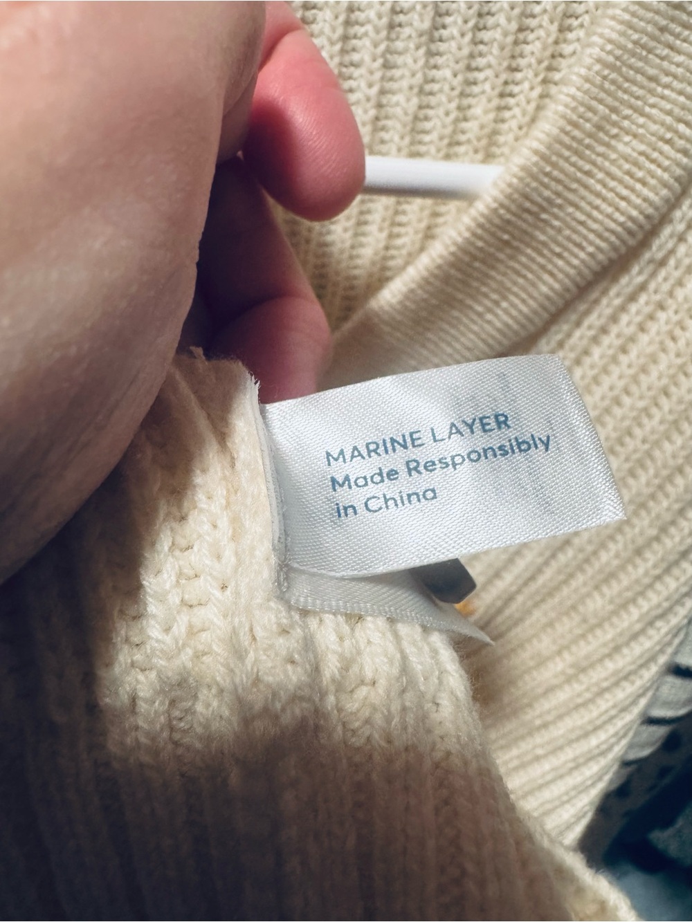 New Marine Layer "Oh Hey" Cream Embroidered V-Neck Cardigan ππβοΈ - Picture 9 of 10